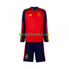 Spania World Cup Barn Hjemme Fotballdrakt 2026 Langermet